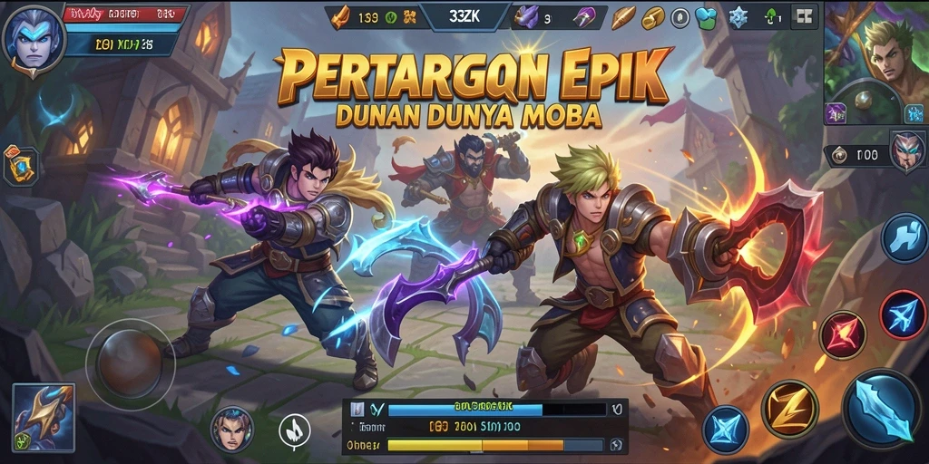 Screenshot gameplay 33ZK dengan pertarungan intens antara karakter-karakter.