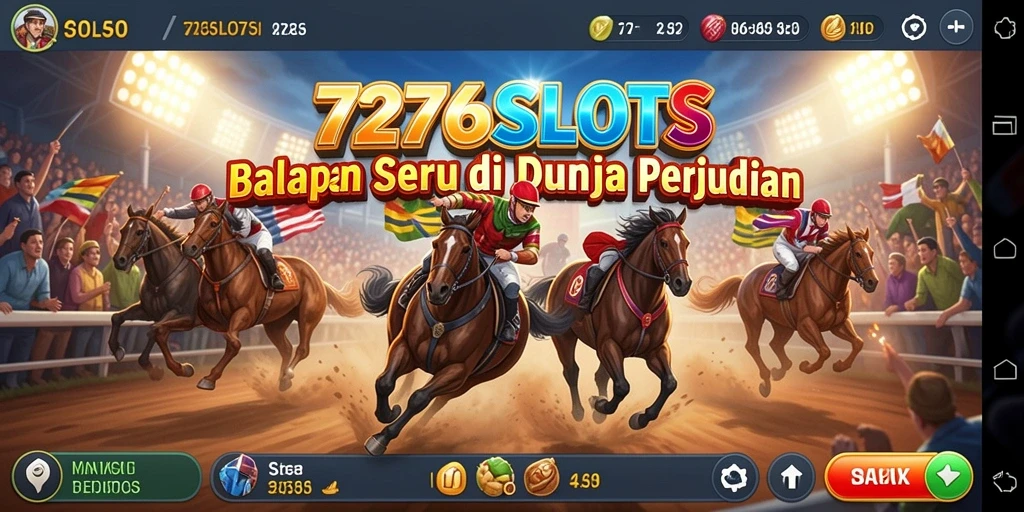 Tangkapan layar gameplay 7276SLOTS yang menampilkan balapan seru dan mendebarkan.