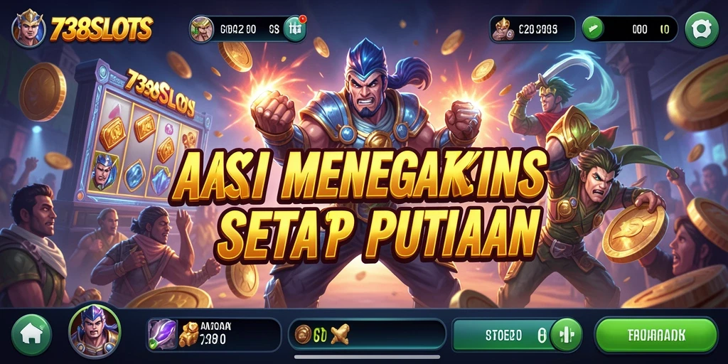 Tampilan gameplay menegangkan dari 738SLOTS dengan berbagai aksi seru.