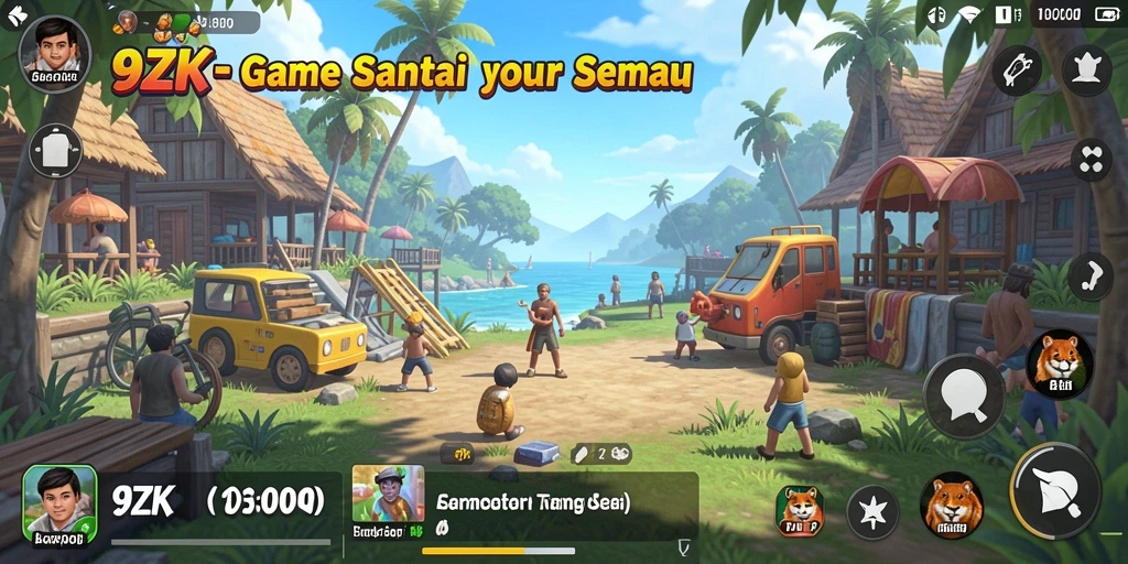 Screenshot gameplay 9ZK yang seru dan penuh warna.