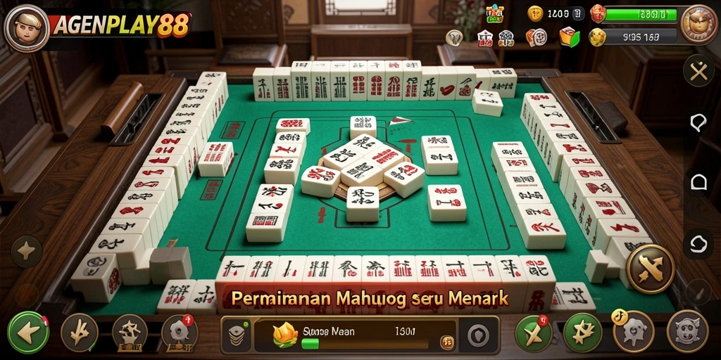 Tangkapan layar gameplay AGENPLAY88 menampilkan tantangan Mahjong yang seru.