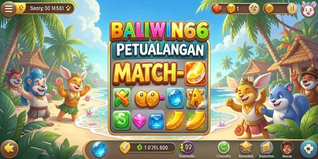 Tangkap momen seru dalam gameplay BALIWIN66 Match-3.