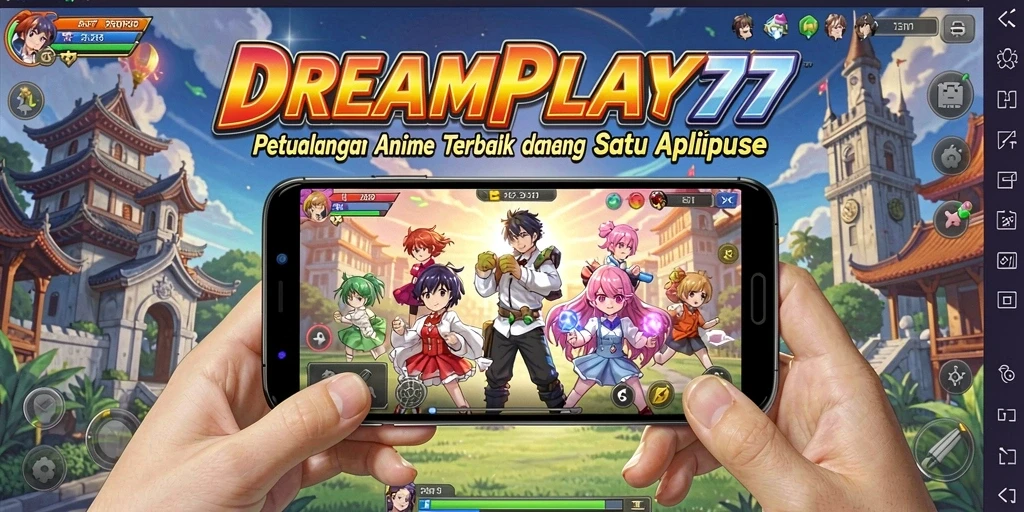 Tampilan gameplay menakjubkan di dunia Anime yang memikat.