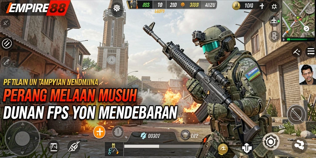 Screenshot gameplay EMPIRE88 dengan aksi FPS yang seru.