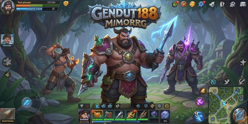 Tampilan menarik dari gameplay GENDUT188 di dunia MMORPG.
