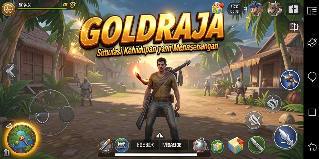 Gameplay GOLDRAJA yang interaktif dan menarik.