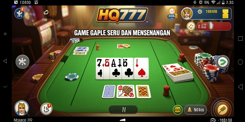 Gameplay seru HQ777 menampilkan strategi permainan Gaple yang menarik.