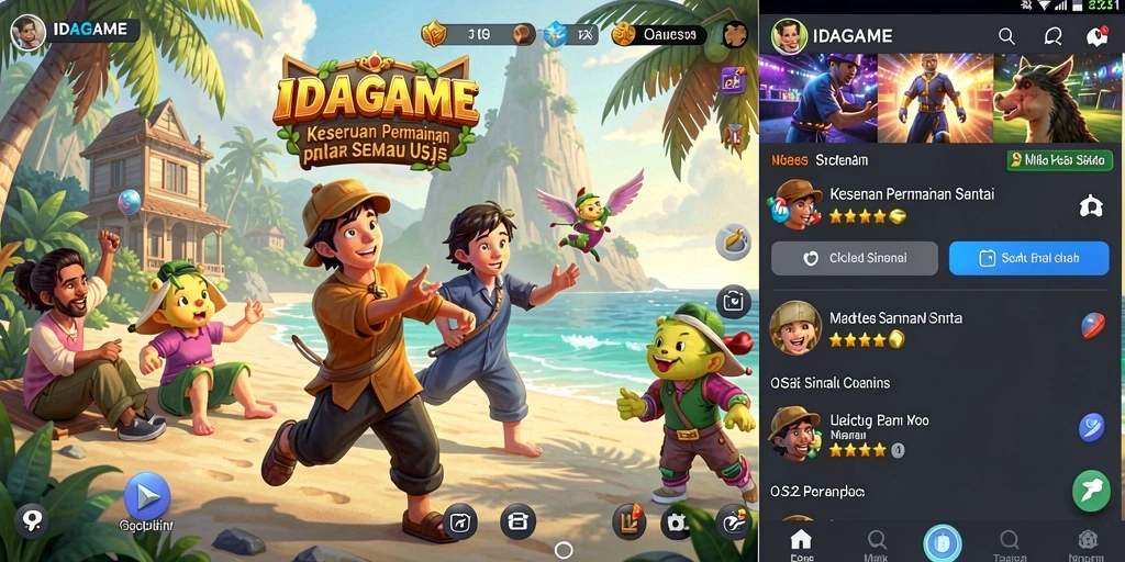Gameplay seru dan penuh warna dari IDAGAME yang mengundang keseruan.