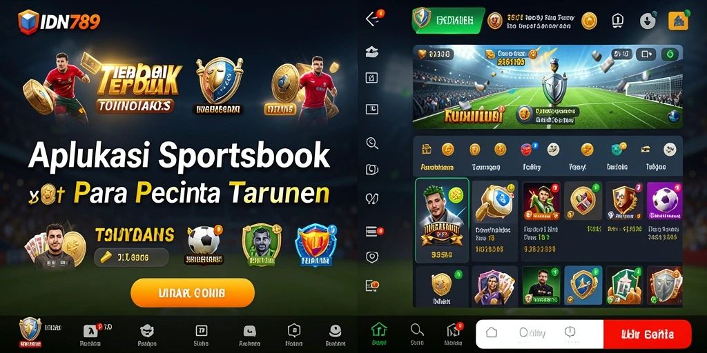 Screenshot utama IDN789 menampilkan tampilan taruhan olahraga yang menarik.