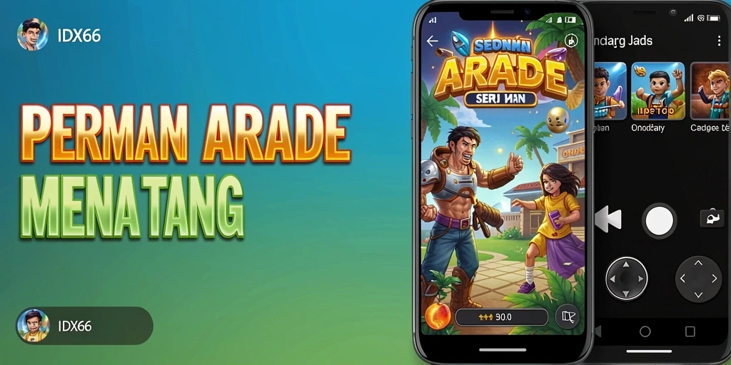 Screenshot utama gameplay IDX66 menampilkan aksi Arcade yang seru.