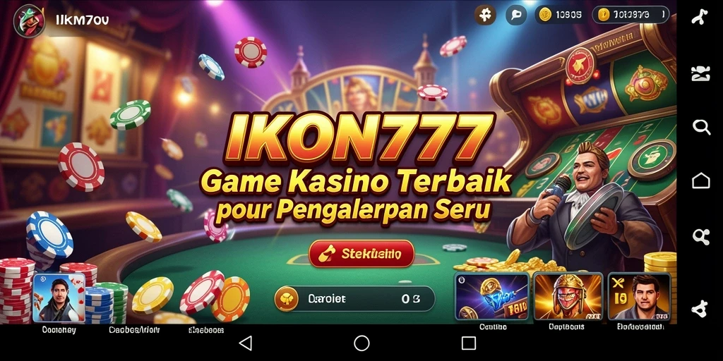 Screenshot gameplay IKON777 menunjukkan suasana Kasino yang mendebarkan.