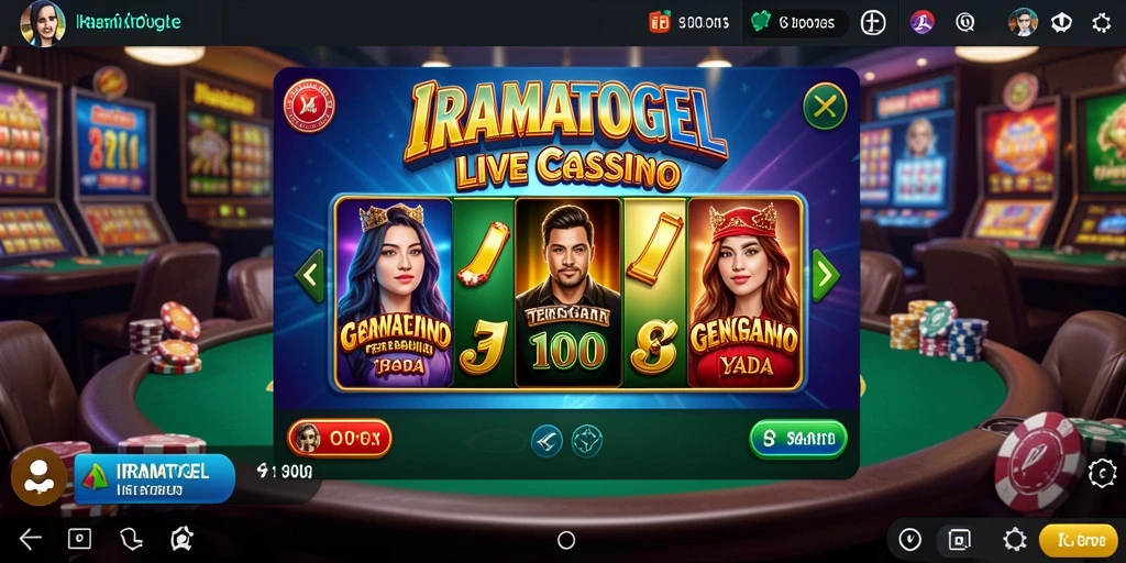 Tampilan menarik dari permainan Live Casino di IRAMATOGEL.