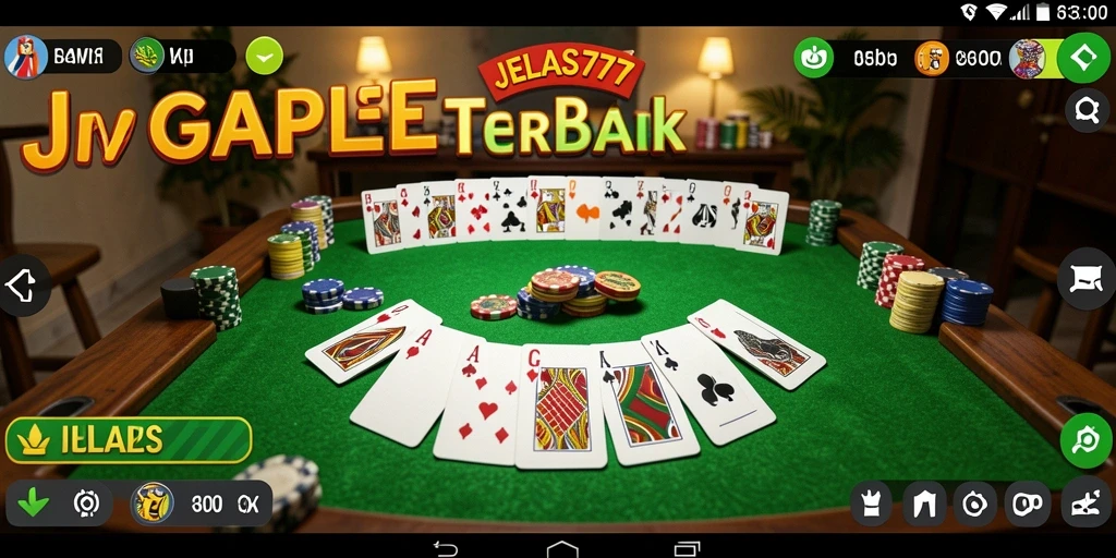 Tampilan gameplay seru Gaple di JELAS777.