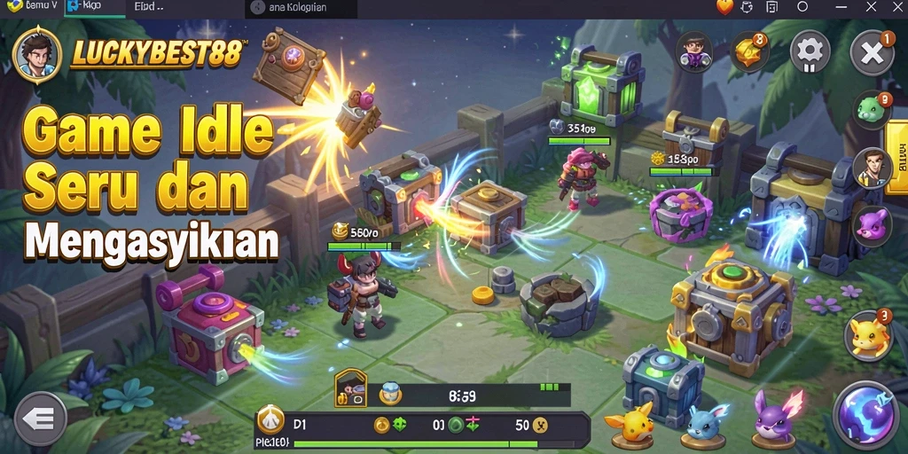 Tampilan gameplay menarik dari LUCKYBEST88 yang menggambarkan aktivitas Idle.