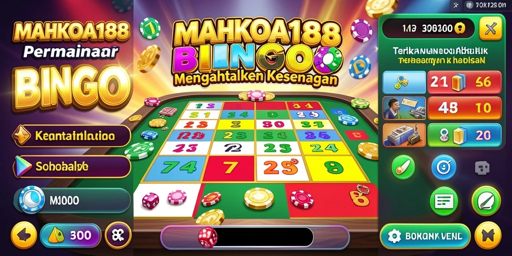 Tampilan gameplay seru dalam permainan Bingo MAHKOTA188.