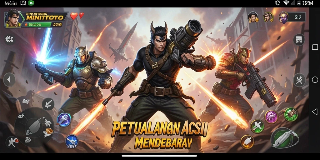 Tampilan gameplay seru dalam MINITOTO dengan pertempuran mendebarkan.