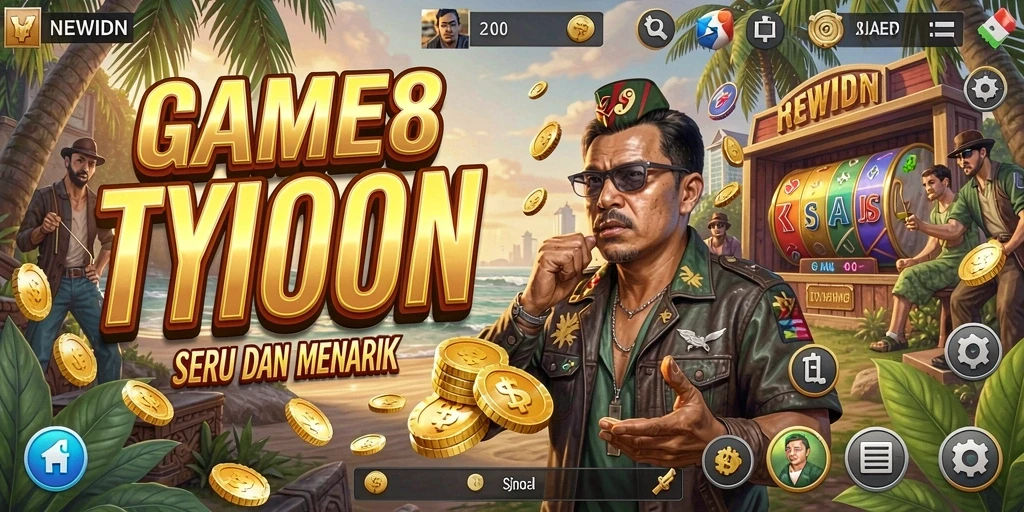 Screenshot gameplay NEWIDN yang menampilkan aksi bisnis yang seru.