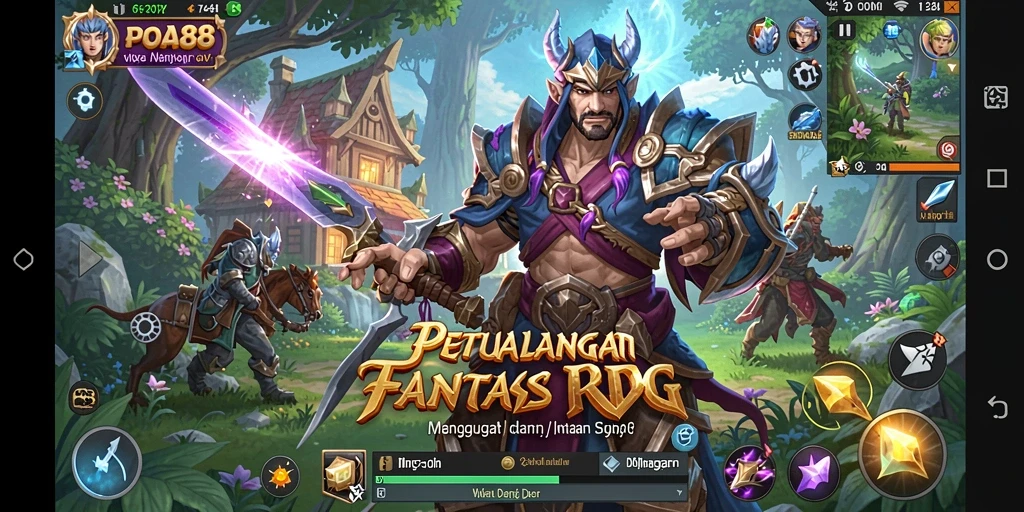Tampilan gameplay menarik dari POA88 dengan pertempuran RPG yang dinamis.