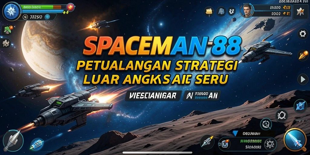 Screenshot gameplay SPACEMAN88 menampilkan momen strategis luar angkasa.