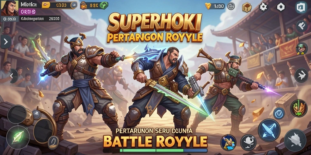 Tangkapan layar menunjukkan aksi seru dari gameplay Battle Royale.
