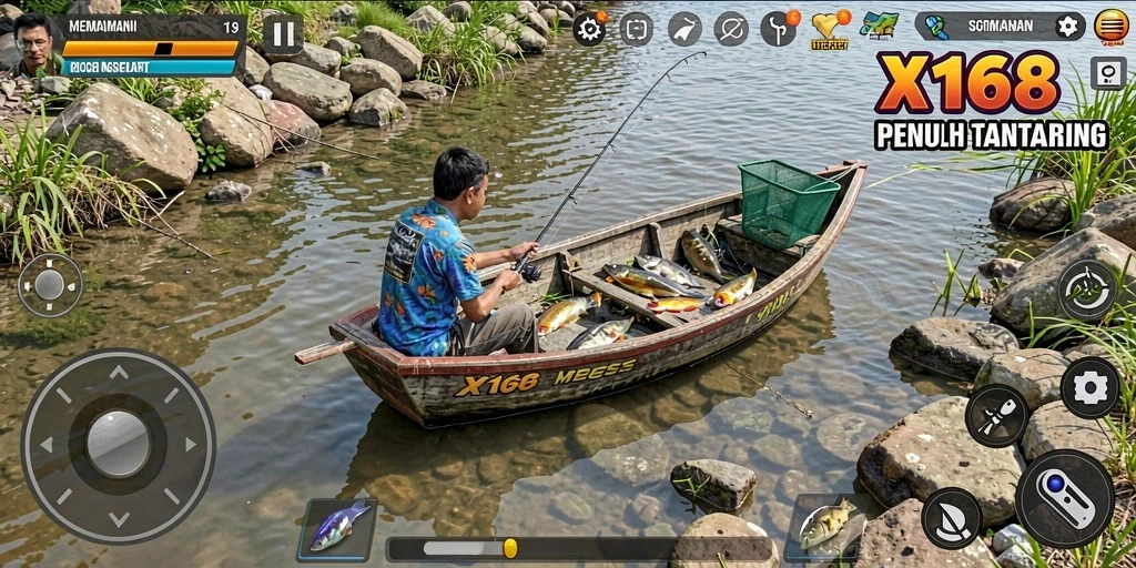 Tangkapan besar dalam permainan X168 dengan grafik memukau.