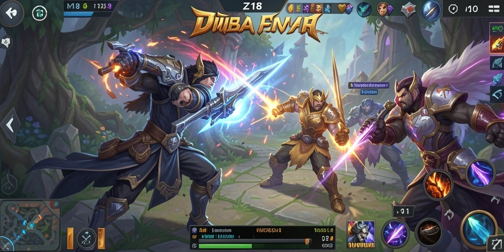 Tampilan gameplay Z18 yang mengesankan dalam dunia MOBA.