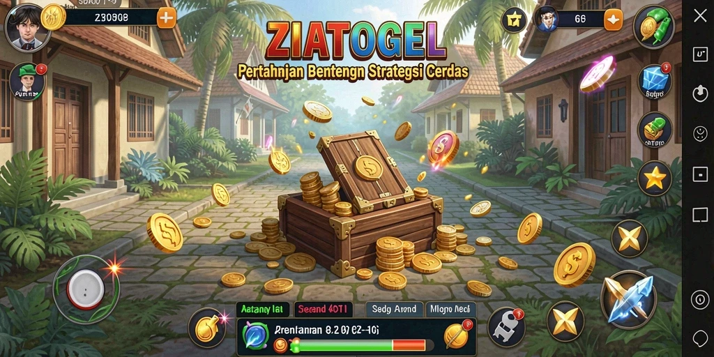 Tampilan gameplay ZIATOGEL yang intens dan strategis.